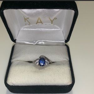 Kay Jewelers white gold and sapphire ring